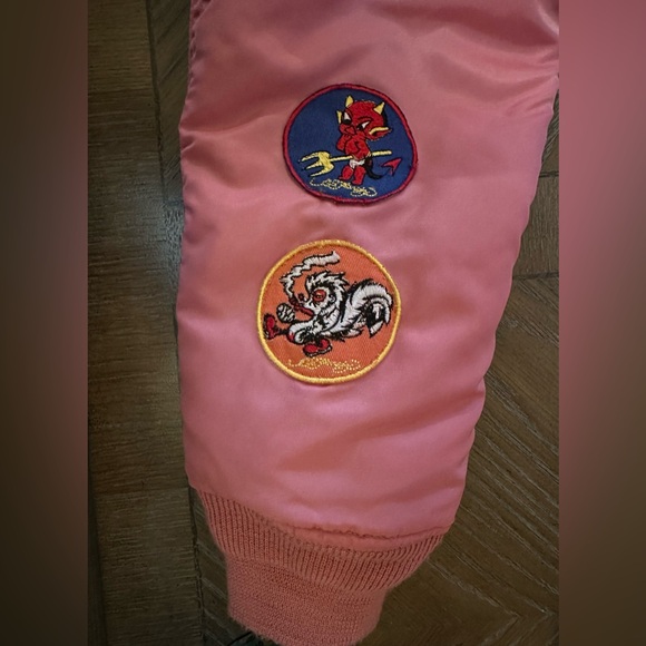 Y2K Ed Hardy Reversible Pink Bulldog Bomber Jacket - Picture 10 of 13